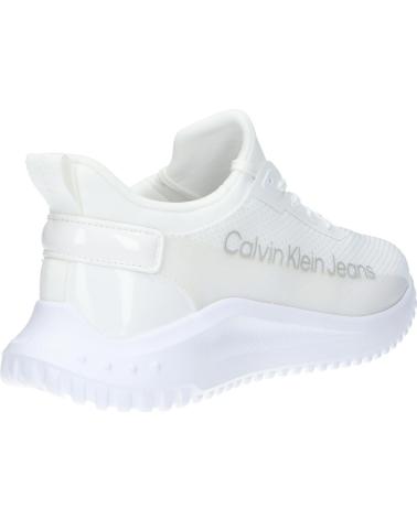 Zapatillas deporte CALVIN KLEIN  pour Femme YW0YW01303 EVA RUN SLIPON  01W BRIGHT WHITE-BLACK