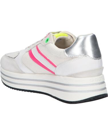 Woman and girl Trainers GEOX D16QHB 08514 D KENCY  C1441 WHITE-FLUOFUCHSIA