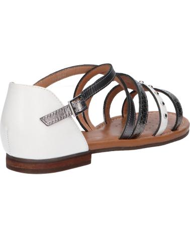 Woman and girl Sandals GEOX D25LXV 043N9 D SOZY  C1Z1A WHITE-DK SILVER