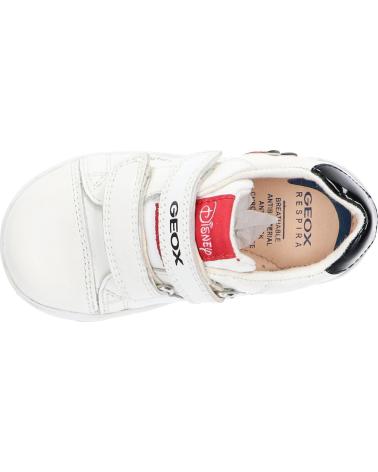 girl and boy Trainers GEOX B351HA 08502 B NEW FLICK  C0050 WHITE-RED