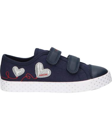 girl and Woman Trainers GEOX J3504G 01054 JR CIAK  C0673 NAVY-SILVER