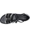 Woman and girl Sandals GEOX D25LXV 043N9 D SOZY  C9244 BLACK-DK SILVER