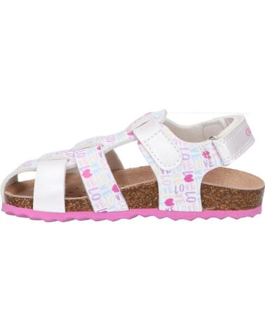 girl Sandals GEOX B252RA 00004 B SANDAL CHALKI  C0653 WHITE-MULTICOLOR