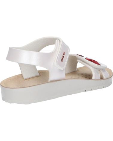 girl Sandals GEOX J35EAF 000BC J SANDAL COSTAREI  C0050 WHITE-RED