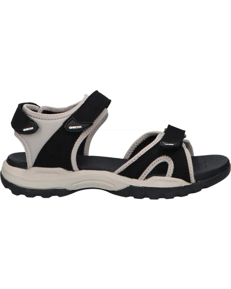 Woman Sandals GEOX D92DWA 0AU15 D BOREALIS  C9263 BLACK-LT GREY