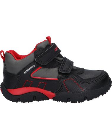 boy sports shoes GEOX J042YA 0CEBU J BALTIC B WPF  C0048 BLACK-RED