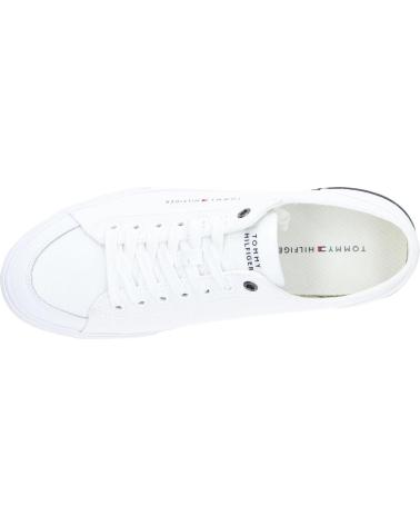 Man Trainers TOMMY HILFIGER FM0FM04954 CORPORATE VULC CANVAS  YBS WHITE