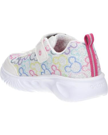 girl Trainers GEOX J45E9D 09LHH J ASSISTER  C0653 WHITE-MULTICOLOR