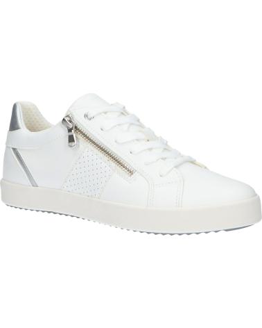 Woman and girl Trainers GEOX D366HE 054AJ D BLOMIEE  C0007 WHITE-SILVER