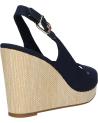 Woman Sandals TOMMY HILFIGER FW0FW04789 ICONIC ELENA SLING BACK WEDGE  DW6 SPACE BLUE