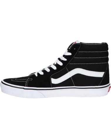 Woman and Man and girl and boy Trainers VANS OFF THE WALL VN000D5IB8C1 SK8-HI  BLACK-BLACK-WHI