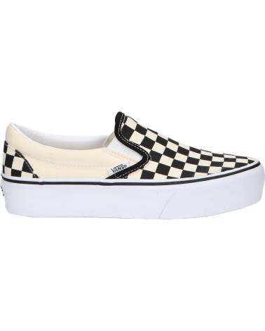 Woman and girl and boy Trainers VANS OFF THE WALL VN00018EBWW1 CLASSIC SLIP-ON PLATFORM  BLACK-WHITE