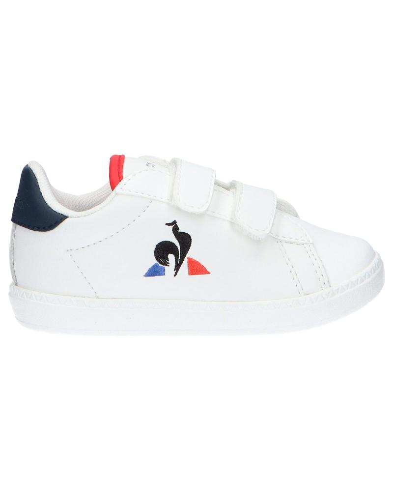 girl and boy Trainers LE COQ SPORTIF 2210149 COURTSET INF  OPTICAL WHITE