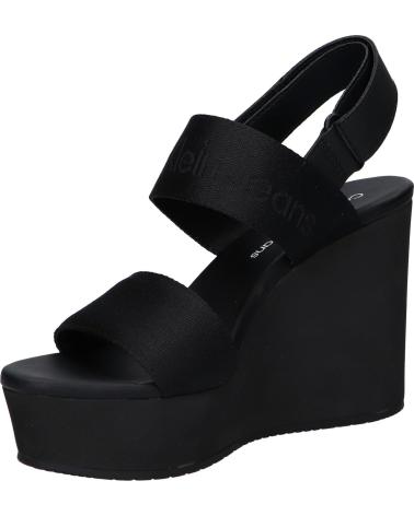 Sandalias CALVIN KLEIN  de Mujer YW0YW01479 WEDGE SANDAL WEBBING  0GO BLACK-STORMFRONT