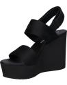 Sandalen CALVIN KLEIN  für Damen YW0YW01479 WEDGE SANDAL WEBBING  0GO BLACK-STORMFRONT