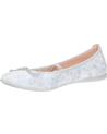girl Flat shoes PABLOSKY 347027  BLEU ET BLANC