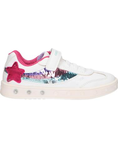 girl Trainers GEOX J358WB 0BCAT J SKYLIN  C0653 WHITE-MULTICOLOR