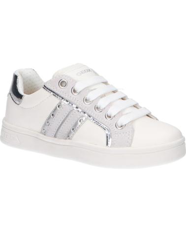 girl Trainers GEOX J024MG 05422 J DJROCK  C0007 WHITE-SILVER