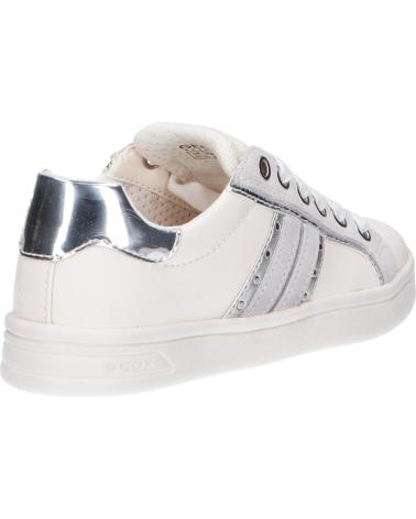 girl Trainers GEOX J024MG 05422 J DJROCK  C0007 WHITE-SILVER
