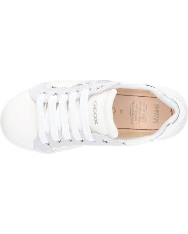 girl Trainers GEOX J024MG 05422 J DJROCK  C0007 WHITE-SILVER