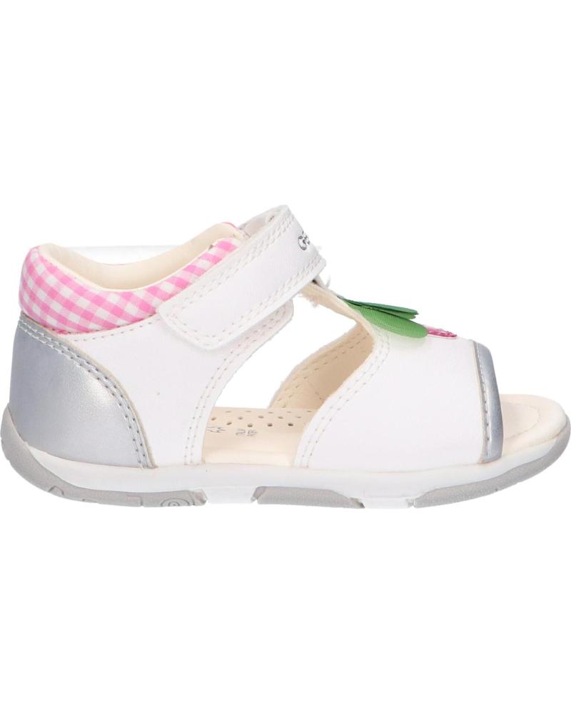 Sandali GEOX  per Bambina B020YB 054AJ B SANDAL TAPUZ  C0007 WHITE-SILVER
