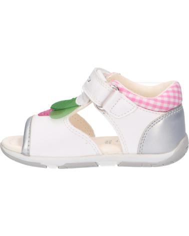 Sandali eleganti da ragazza GEOX  per  B020YB 054AJ B SANDAL TAPUZ  C0007 WHITE-SILVER