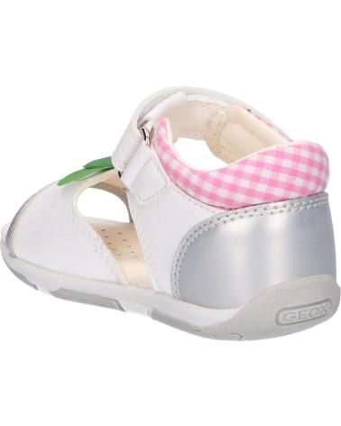 Sandali eleganti da ragazza GEOX  per  B020YB 054AJ B SANDAL TAPUZ  C0007 WHITE-SILVER