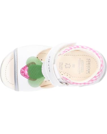 Sandali eleganti da ragazza GEOX  per  B020YB 054AJ B SANDAL TAPUZ  C0007 WHITE-SILVER