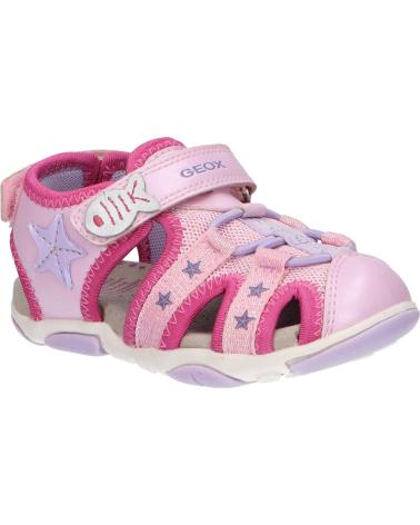 girl Sandals GEOX B250ZA 0AJGN B SANDAL AGASIM  C8057 LT PINK-LILAC