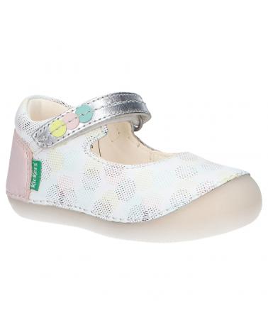girl shoes KICKERS 894570-10 SOBABY  3 BLANC ROSE POIS