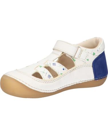 Chaussures KICKERS  pour Garçon 895231-10 SUSHY  31 BLANC CASSE BLE