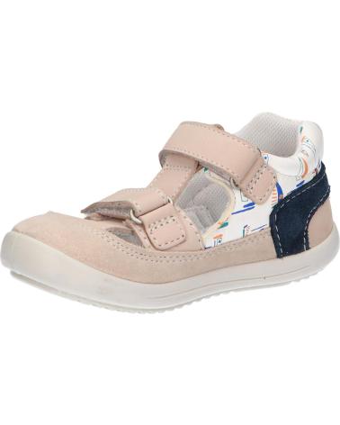 girl and boy shoes KICKERS 692397-10 KID  31 BLANC CASSE BLE