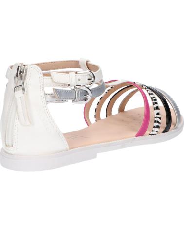 Woman and girl Sandals GEOX J7235D 054AJ JKARLY  C0333 WHT-SILVER-BLACK