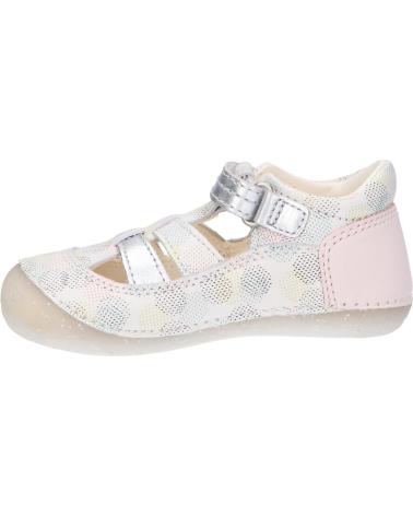 Zapatos KICKERS  de Niña 895234-10 SUSHY  3 BLANC ROSE POIS