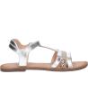 Woman and girl Sandals KICKERS 895210-30 DIAMANTO  33 BLANC ARGENT IM