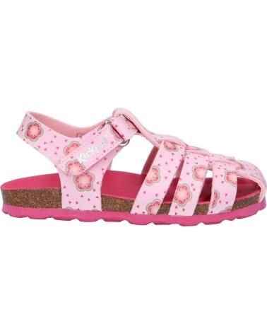 girl Sandals KICKERS 860995-10 SUMMERTAN  133 ROSE CLAIR FLOW