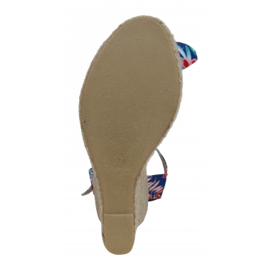 Zapatos de cuña Top Way  für Damen B717303-B7200  FLORAL NAVY