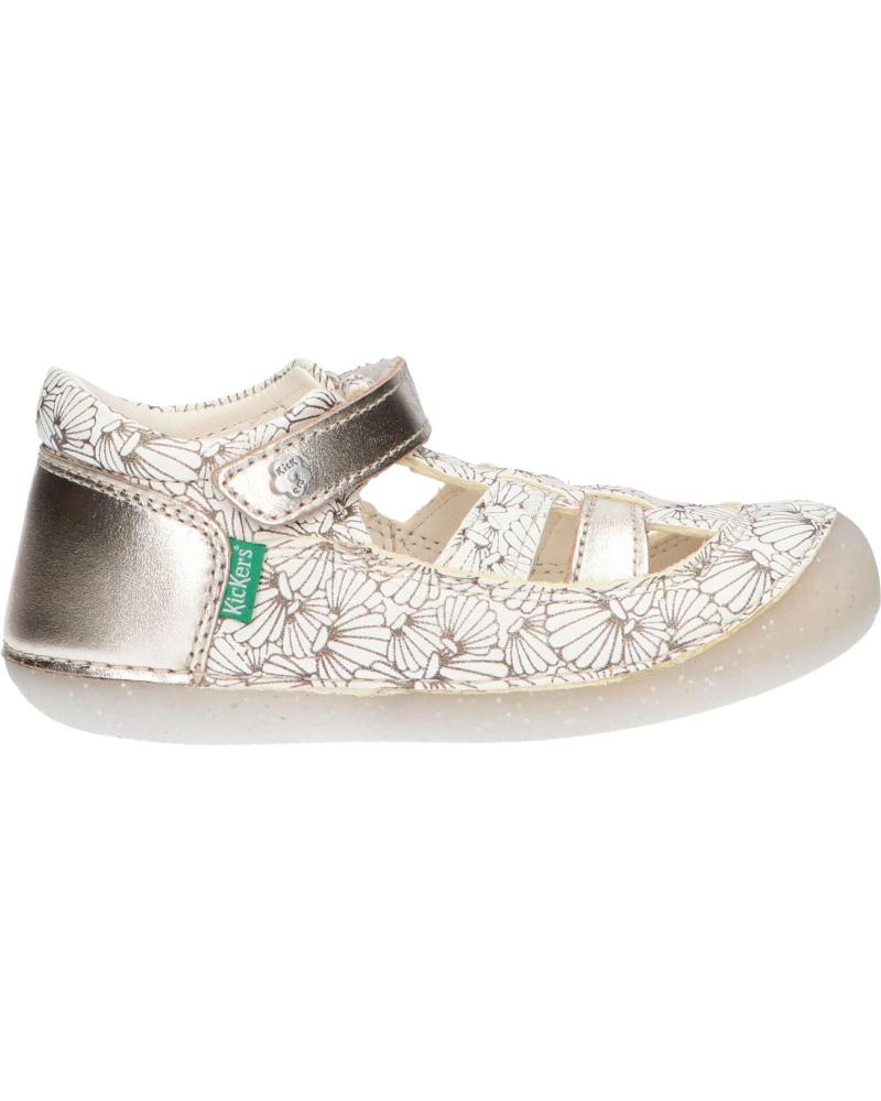 girl shoes KICKERS 895235-10 SUSHY  33 BLANC ARGENT CO