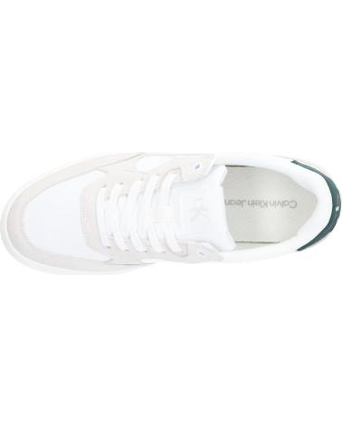 Man Trainers CALVIN KLEIN YM0YM01100 CLASSIC CUPSOLE ICONIC  01U BRIGHT WHITE-GREEN PALM