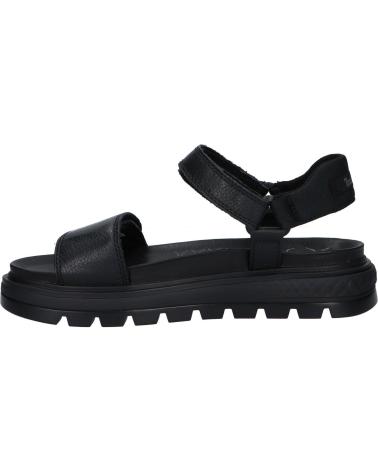 Woman Sandals TIMBERLAND A2F2J RAY CITYANKLE STRAP  BLACK FULL-GRAIN