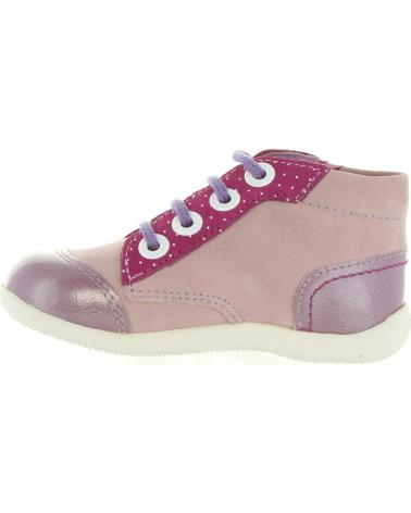 girl Mid boots KICKERS 474570-10 BIBOUNOW  141 VIOLET CLAIR