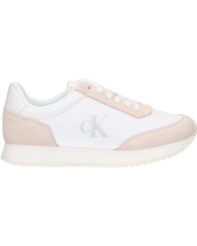 Deportivas CALVIN KLEIN  de Mujer YW0YW01615 RUNNER LACEUP  0LA BRIGHT WHITE-CREAMY WHITE