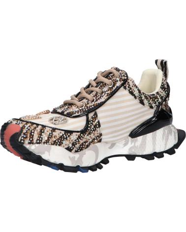 Woman Trainers EXE SY24-6  LEATHER BEIGE BLACK
