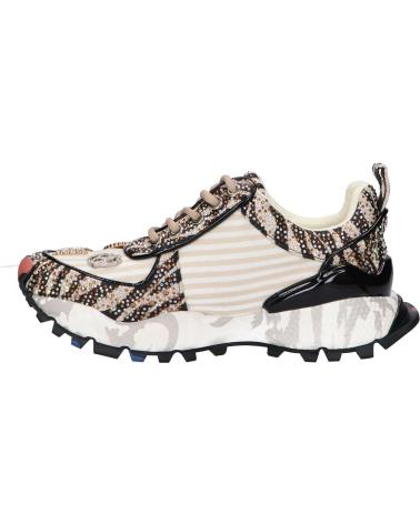 Woman Trainers EXE SY24-6  LEATHER BEIGE BLACK