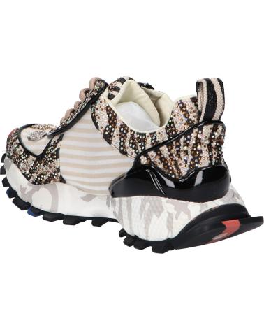 Woman Trainers EXE SY24-6  LEATHER BEIGE BLACK