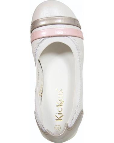 girl Flat shoes KICKERS 351965-30 AMBERI  BLANC CASSE