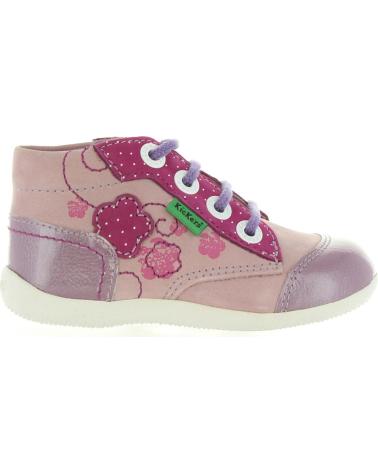 girl Mid boots KICKERS 474570-10 BIBOUNOW  141 VIOLET CLAIR