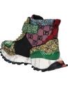  Casual sneakers for women EXE SY24-7  LEATHER GREEN BLACK