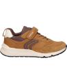 girl and boy Trainers GEOX J46H0D 0MEFU J ROONER  C2266 DK YELLOW-COFFEE