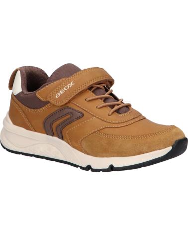 girl and boy Trainers GEOX J46H0D 0MEFU J ROONER  C2266 DK YELLOW-COFFEE